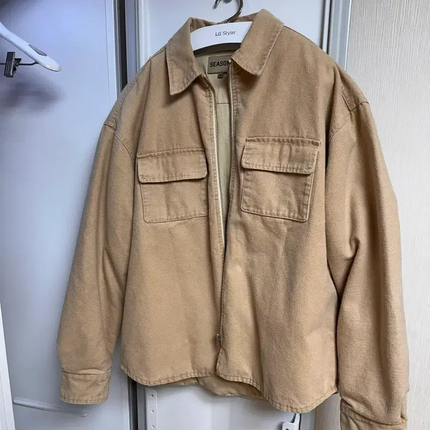 [BUNJANG] Yeezy Season 4 Flannel Zip-Up Jacket Oatmeal / 이지 시즌 4 플란넬 집업 자켓 오트밀