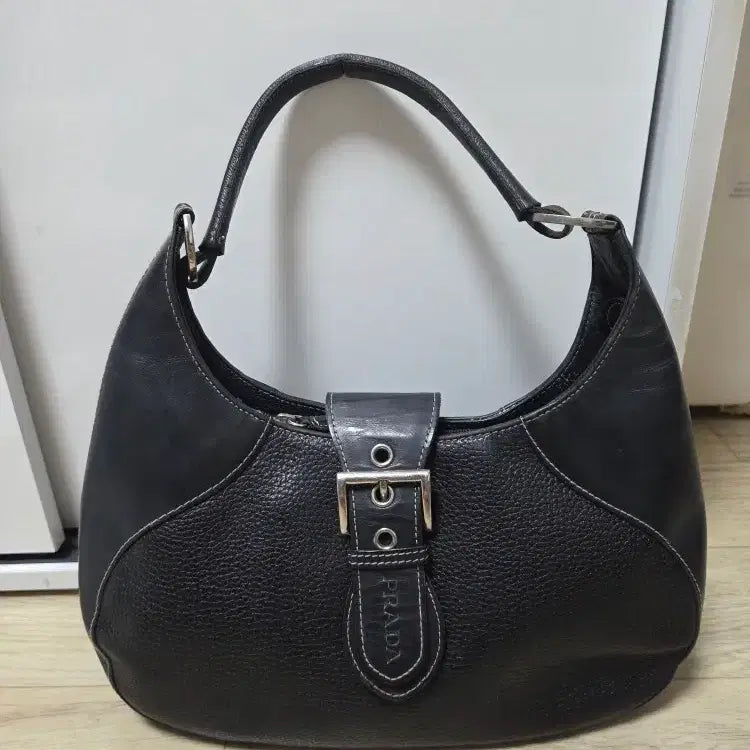 [BUNJANG] Prada Hobo Bag Black Leather / 프라다 호보백 블랙