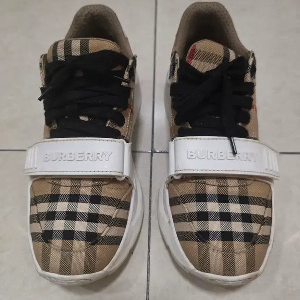 [BUNJANG] Burberry Velour Check Sneakers / 버버리 벨크로 체크 스니커즈 (36반)