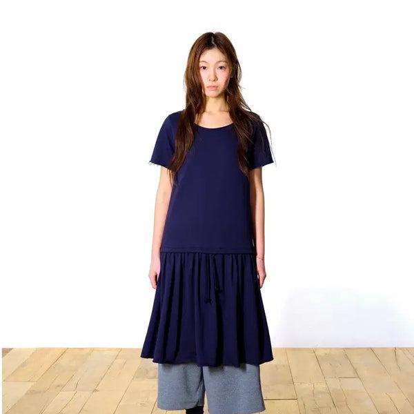 [BUNJANG] Koiseio Shirring Oversized Dress Navy M / 코이세이오038 셔링 오버 원피스 네이비 M사이즈
