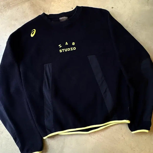 [BUNJANG] IAB Studio x ASICS Fleece Shirt Black L / 아이앱 스튜디오 x 아식스 플리스 셔츠 블랙 L