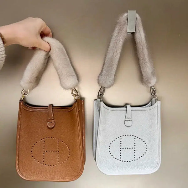 [BUNJANG] Jalouse x Samil 100% Natural Mink Fur Bag Strap / 백꾸용 천연모피 밍크 가방 스트랩