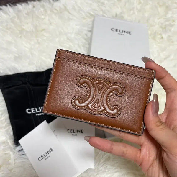 [BUNJANG] Celine Triomphe Cardholder Brown Tan / 셀린느 트리옹프카드지갑 브라운 탠컬러