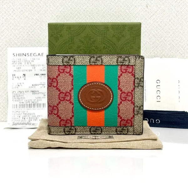 [BUNJANG] Gucci GG Interlocking Multicolor Wallet / 구찌 GG 인터로킹 멀티컬러 반지갑