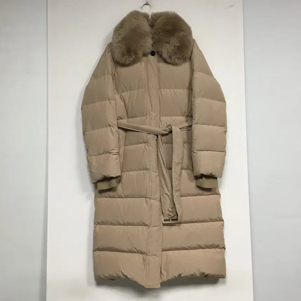 [BUNJANG] ORR Belted Fox Goose Long Padding / ORR 오르 벨티드 폭스 구스 롱패딩