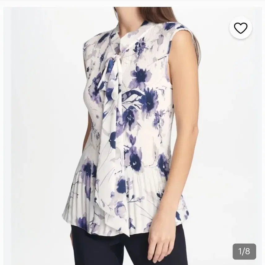 [BUNJANG] DKNY Pleated Tie Top / DKNY]플리츠 타이 탑