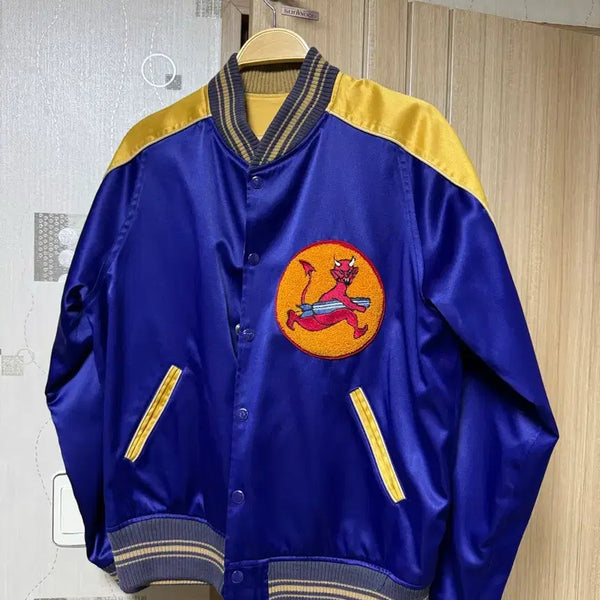 [BUNJANG] Style Eyes (Toyo Enterprise) 50s Revival Satin Stadium Jacket (L) / STYLE EYES (Toyo Enterprise) 사틴 스타디움 자켓 L