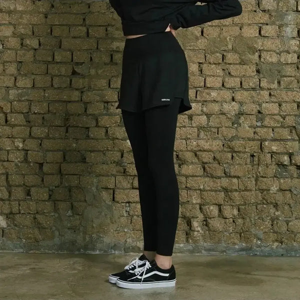[BUNJANG] Skullpig Sella 2-in-1 Shorts Leggings / 스컬피그 셀라 투인원 반바지레깅스