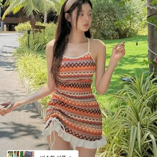 [BUNJANG] Inclojet Bella Mode Ethnic One-Piece Bikini Swimsuit / 새상품 인클로젯 벨라모 에스닉 원피스비키니 수영복