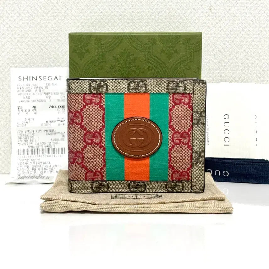 [BUNJANG] Gucci GG Interlocking Multicolor Bifold Wallet / 구찌 GG 인터로킹 멀티컬러 반지갑