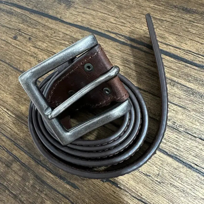 [BUNJANG] Timberland Original Boot Leather Belt Brown / 팀버랜드 Timberland 오리지널 부츠 레더 벨트 브라운