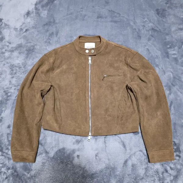 [BUNJANG] Velvet Vegan Suede Jacket / (F)여성 벨리드 비건 스웨이드 자켓