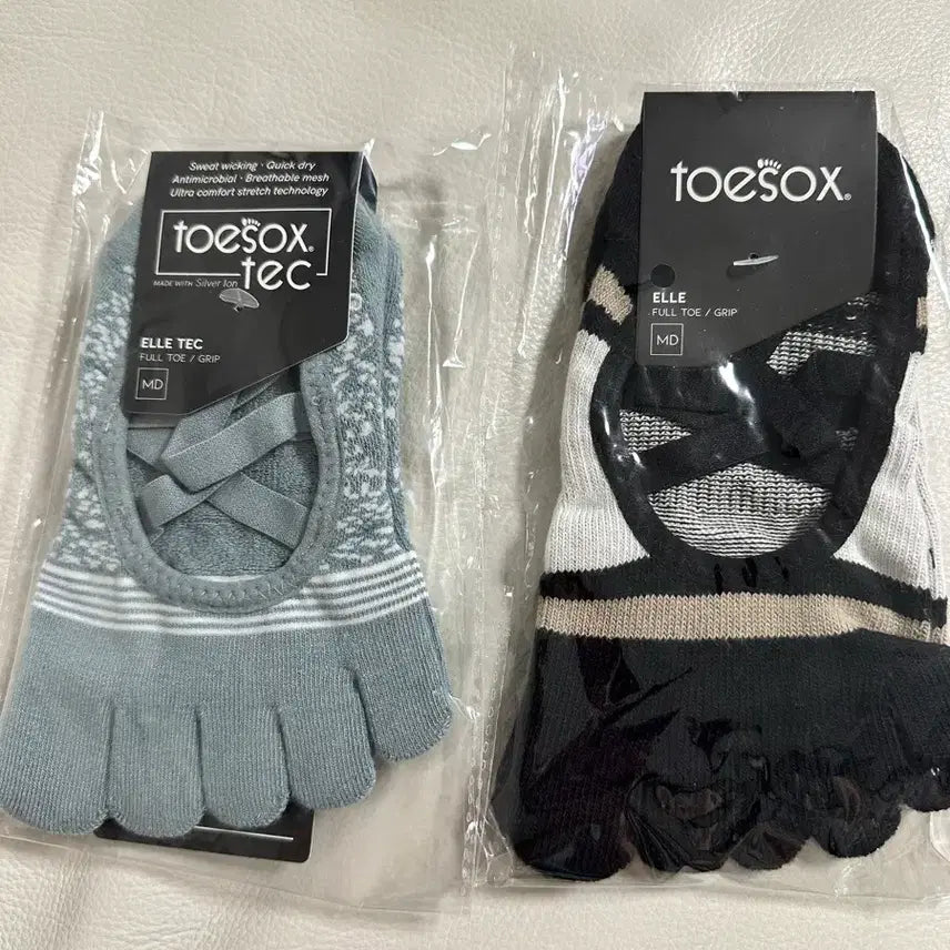 [BUNJANG] Toesox Korea Pilates Socks (Set of 2) / 새상품 2개일괄 판매 : 토삭스코리아 필라테스양말 M