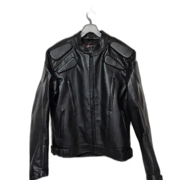 [BUNJANG] VOERH Men's Padded Faux Leather Motorcycle Jacket (L) / VOERH 가죽 패드내장 남자 겨울용 남성 바이크집업점퍼자켓L