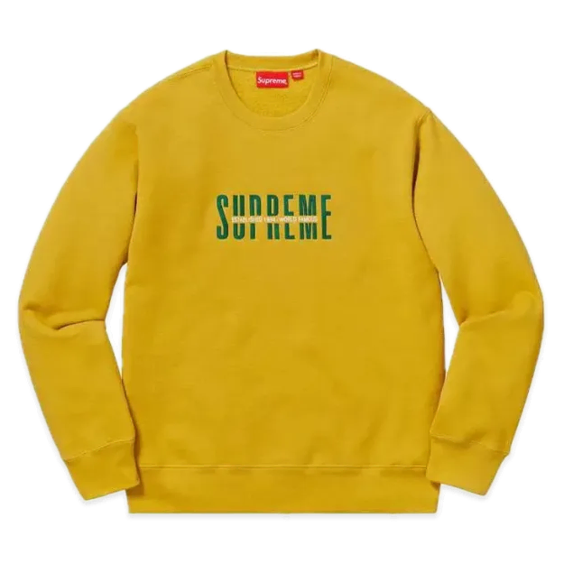[BUNJANG] Supreme World Famous Crewneck Sweatshirt Yellow L / 슈프림 월드 페이머스 크루넥 맨투맨