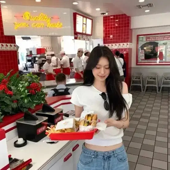 [BUNJANG] Le Plain Waffle T-Shirt White / 르플레인 와플티 화이트 새상품 택있음