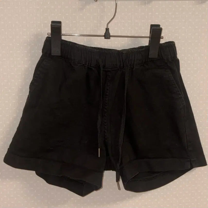 [BUNJANG] Black Banding Shorts S / 블랙 검정 밴딩 반바지 S