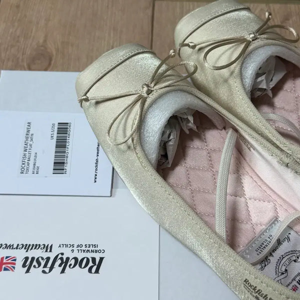 [BUNJANG] Rockfish Weatherwear Toe Cap Ballet Flats - Beige / 락피쉬웨더웨어TOE CAP BALLET FLATS 베이지 250