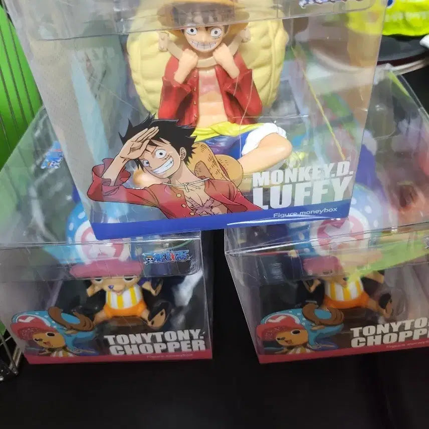 [BUNJANG] One Piece Luffy & Tony Tony Chopper Coin Banks Set / 원피스 피규어 루피 토니토니 쵸파 저금통 3개 팝니다.