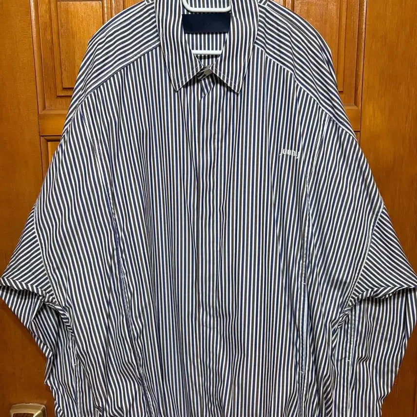 [BUNJANG] Juun.J Dsquared Stripe Shirt Size 48 / 준지/드로스트링 스트라이프셔츠/48