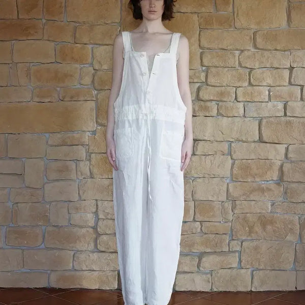 [BUNJANG] Via Plain Overalls Ivory / 비아플레인 오버롤 아이보리