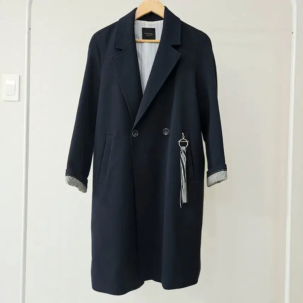 [BUNJANG] Topgirl Navy Coat / [정품] 탑걸 코트