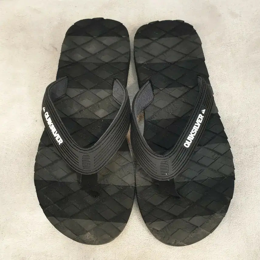 [BUNJANG] Quiksilver Massage Flip-Flops Black Size 260-265 / 퀵실버 마사지2  블랙 쪼리 슬리퍼 260~265