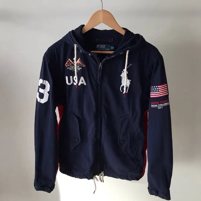 [BUNJANG] Polo USA Big Pony Hooded Jacket / 폴로 usa 빅포니 후드 자켓