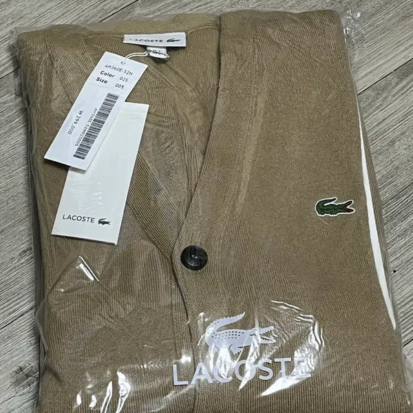 [BUNJANG] Lacoste Wool 100% Cardigan Beige AH360E / 라코스테 방모 가디건 베이지 5