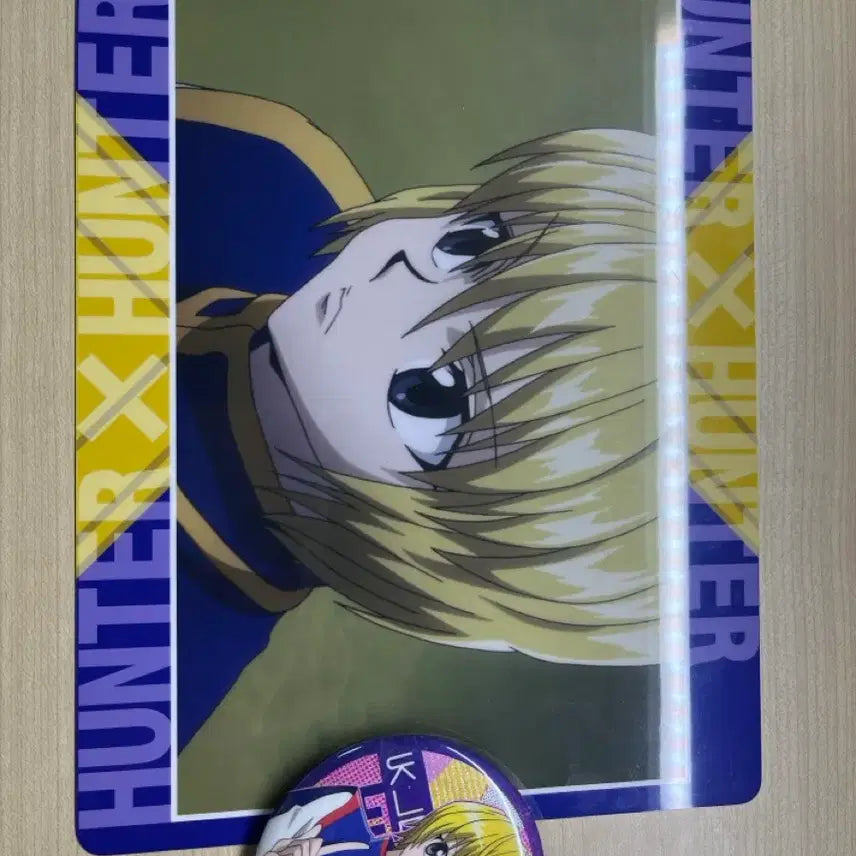 [BUNJANG] Hunter x Hunter Kurapika Can Badge & Pad File Set / 헌터X헌터 크라피카 캔뱃지&크라피카 패드파일