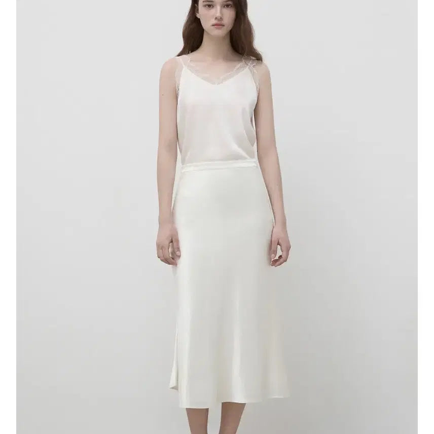 [BUNJANG] IT MICHAA Lace Sleeveless Blouse Ivory Size 55 / 잇미샤 레이스 슬리브리스 블라우스 55