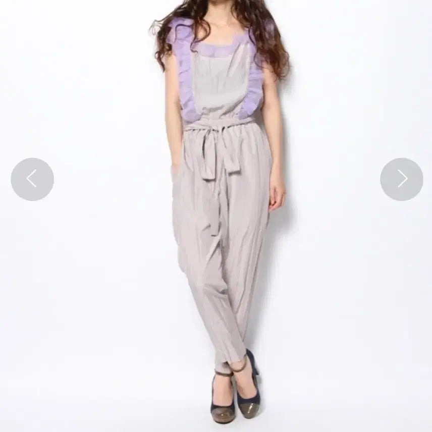 [BUNJANG] Kikka the Diary Satin Ruffle Ribbon Jumpsuit Pink / 일본브랜드 kikka the diary of 새틴 러플 리본 점프수트 핑크 공주풍 나시 민소매 히메갸루 라떼갸루 로걀 프릴 오간자 JPN