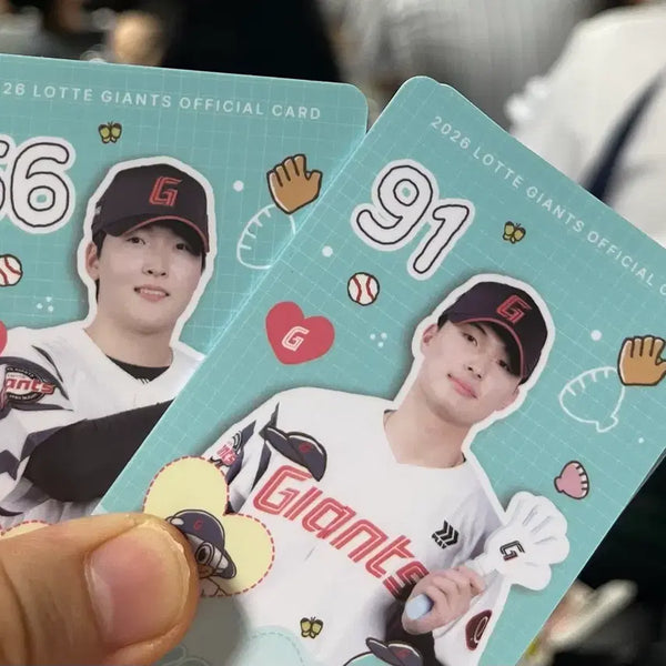 [BUNJANG] LOTTE GIANTS Bonobono Photocard Yoon Dong-hee + Choi Jun-yong Bundle Set / 롯데자이언츠 보노보노 포토카드 윤동희 + 최준용