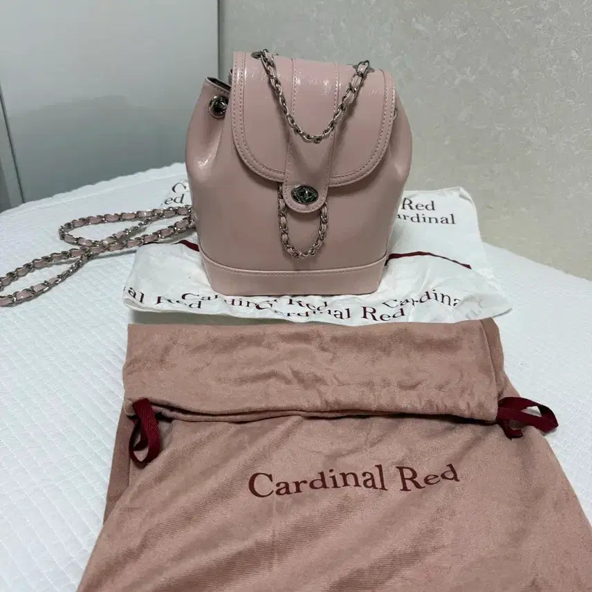 [BUNJANG] Cardinalred Houa Bag Mute Pink Leather Backpack / 마지막_1회실착)카디널레드 하우아백 뮤트핑크 백팩