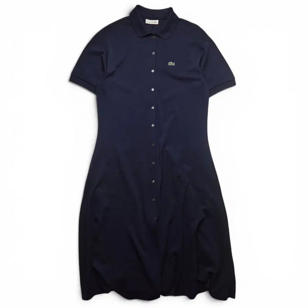 [BUNJANG] Lacoste Navy PK A-line Flare Button-Up One-Piece Dress / [3일간 20%할인] [34] 라코스테 PK A라인 플레어 원피스