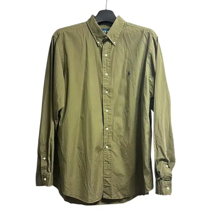 [BUNJANG] Polo Ralph Lauren Classic Fit Cotton Shirt Olive XL / 폴로랄프로렌 클래식핏 코튼 셔츠 올리브 XL