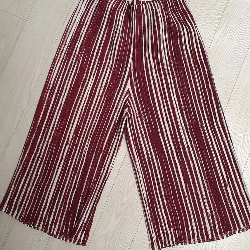 [BUNJANG] Pleats Please Vertical Stripe Wide Pants / 플리츠미 세로 스트라이프 와이드 팬츠