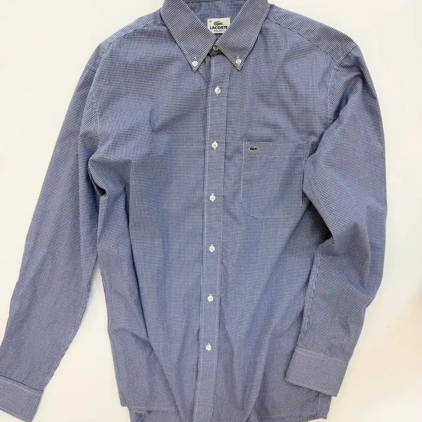 [BUNJANG] Lacoste Vintage Blue Check Shirt / 라코스테 vtg 블루 체크 셔츠