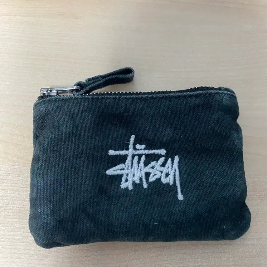[BUNJANG] Stussy Canvas Coin Case Wallet Black / 스투시 캔버스 지갑 코인케이스 블랙