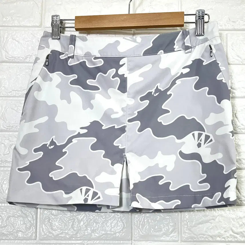 [BUNJANG] Wax Golf Grey Camouflage Culottes Skirt Size 4 / 왁 골프 그레이 카모플라주 큐롯 스커트 4