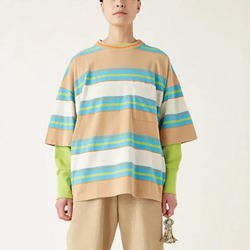 [BUNJANG] Levi's Vintage Clothing Pique Border T-Shirt Medium / lvc 피케 보더티 미디움 (리바이스빈티지클로딩)