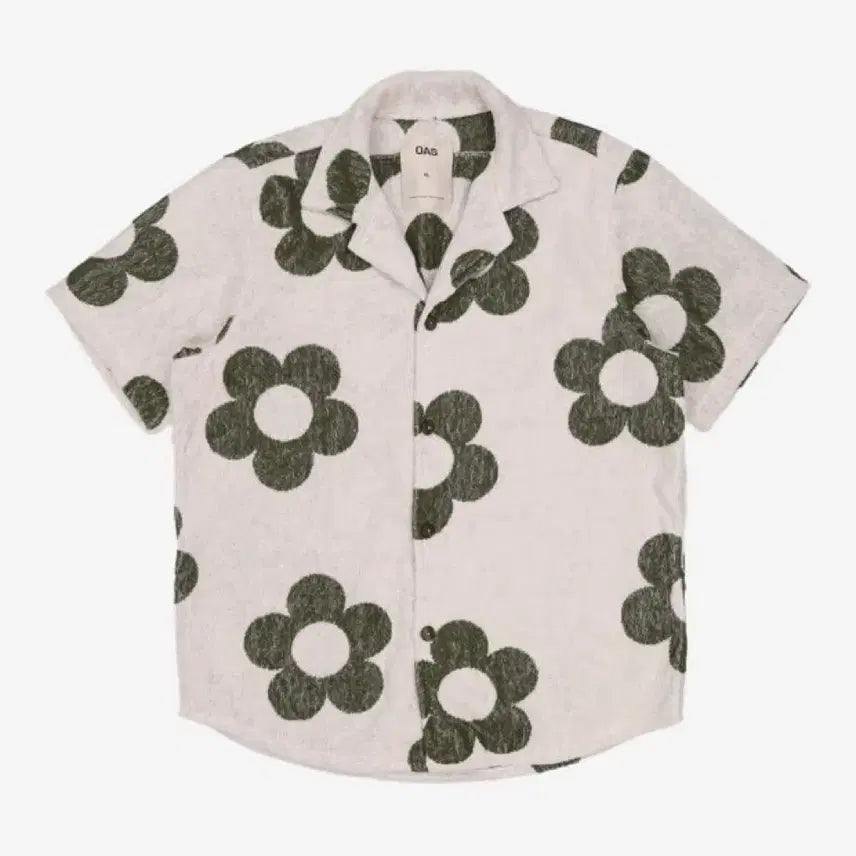 [BUNJANG] OAS Flower Pattern Terry Shirt XL / OAS 플라워 패턴 테리 셔츠 XL