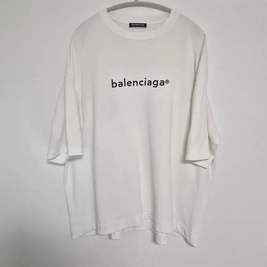 [BUNJANG] Balenciaga White Copyright Oversized T-Shirt - L / (정품) 발렌시아가 화이트 카피라이트 오버핏 반팔티 L