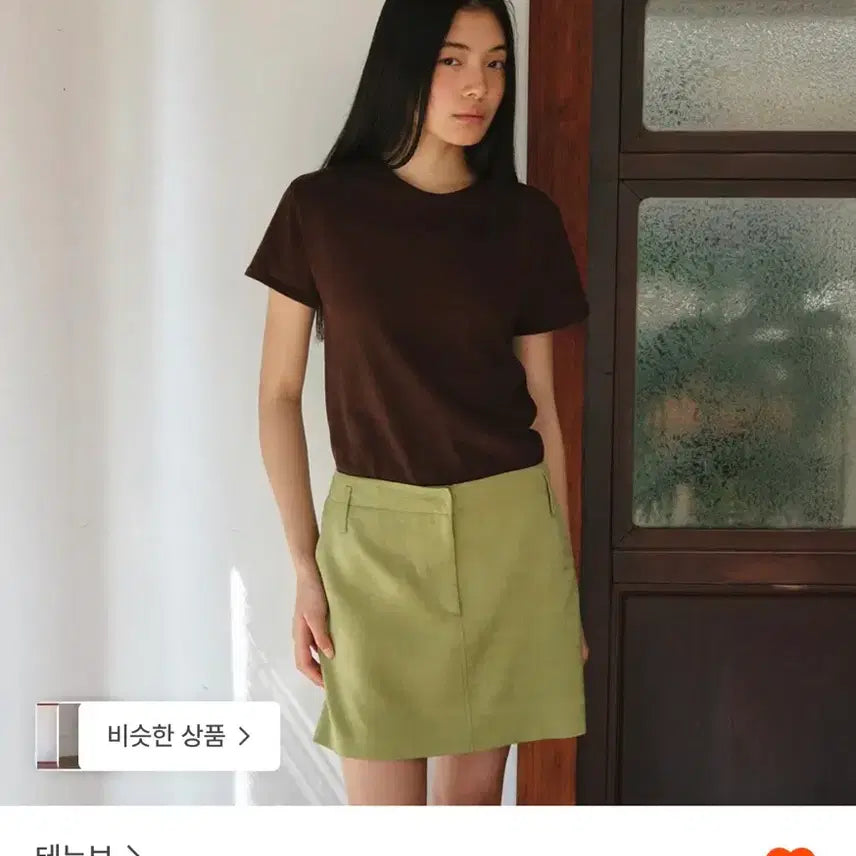[BUNJANG] Tenue Silky Mini Skirt Olive / 테누브 silky mini skirt 실키 미니 스커트 올리브