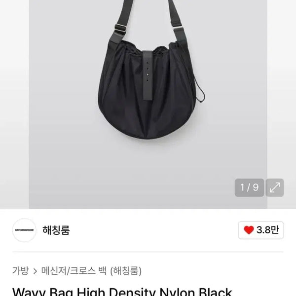 [BUNJANG] Hatching Room Nylon Crossbody Bag OS / 해칭룸 나일론 크로스백 OS