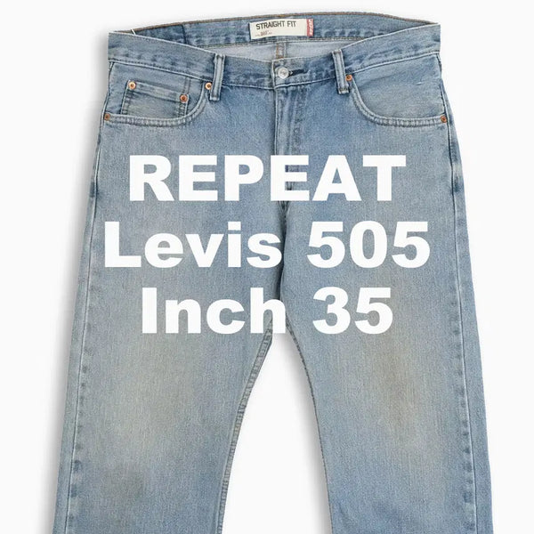 [BUNJANG] Vintage Levi's 505 Regular Fit Light Wash Jeans (35 Inch) / 빈티지 리바이스 505 연청 35 인치 LV5053440