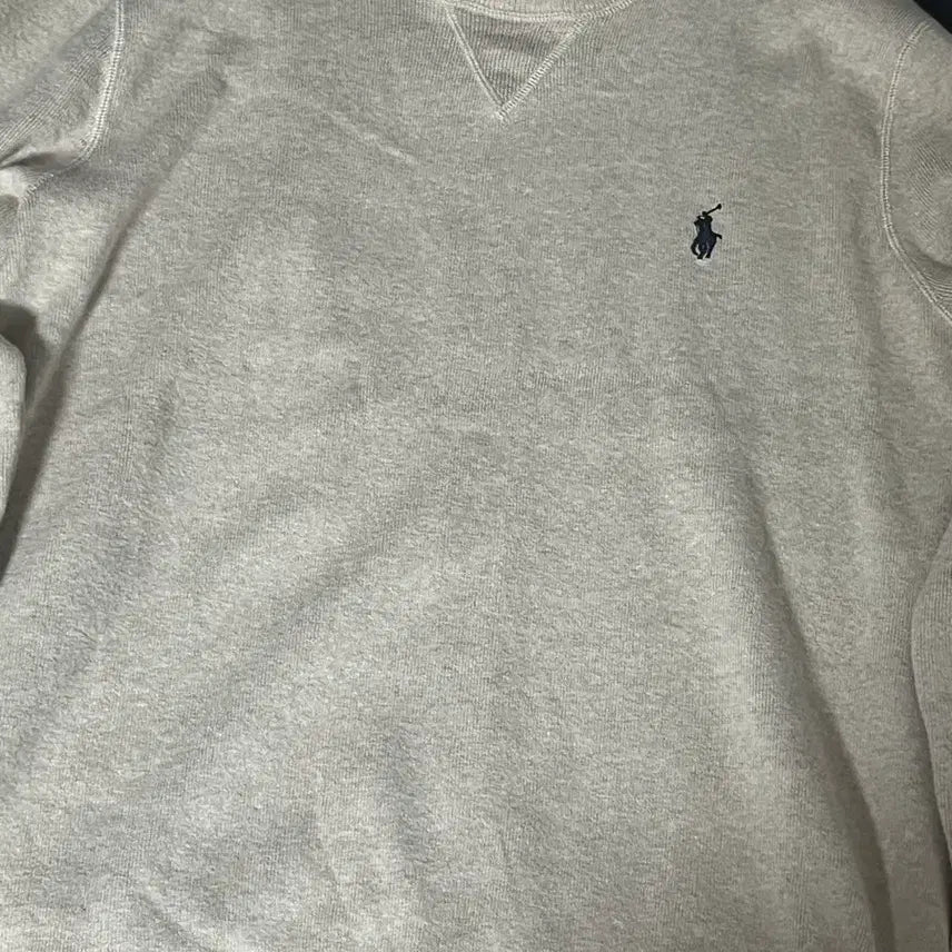 [BUNJANG] Polo Ralph Lauren Combed Crewneck Sweatshirt Beige M / 폴로 랄프로렌 콤드 맨투맨 니트 스웨터 베이지M 정품QR