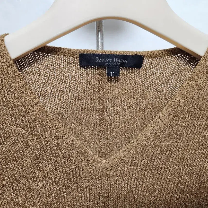 [BUNJANG] Ijakbaba V-neck Knit Brown Free Size / 아이잦바바 브이넥 니트 브라운 F