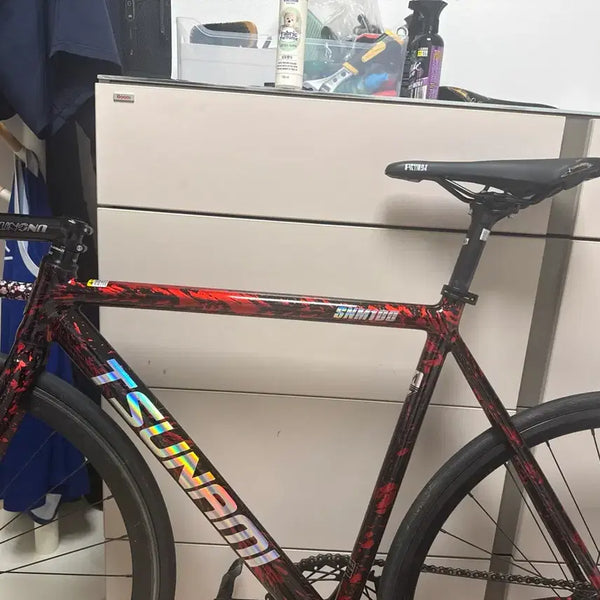 [BUNJANG] Tsunami Flame Red Complete Bicycle - Size M / 쓰나미 불꽃레드 완차 판매
