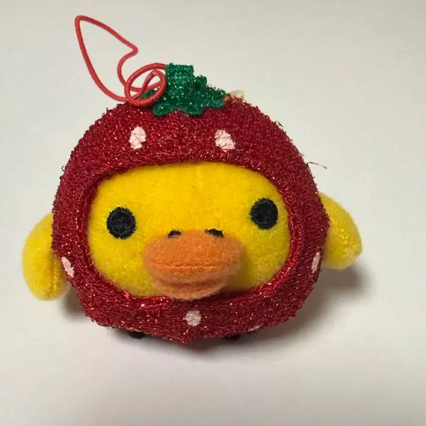 [BUNJANG] Rilakkuma Strawberry Kiiroitori Keyring / 리락쿠마 딸기 키이로이토리 이치고 키링